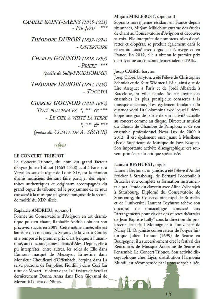 13 concert Tribuot b